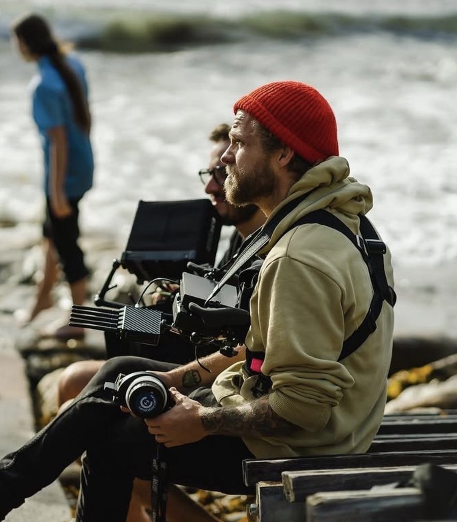 Shane Parsons on set